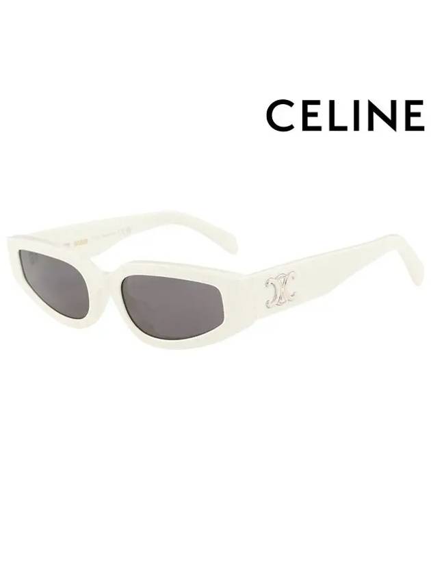 CELINE Eyewear Triomphe Cat Eye Sunglasses Shiny White