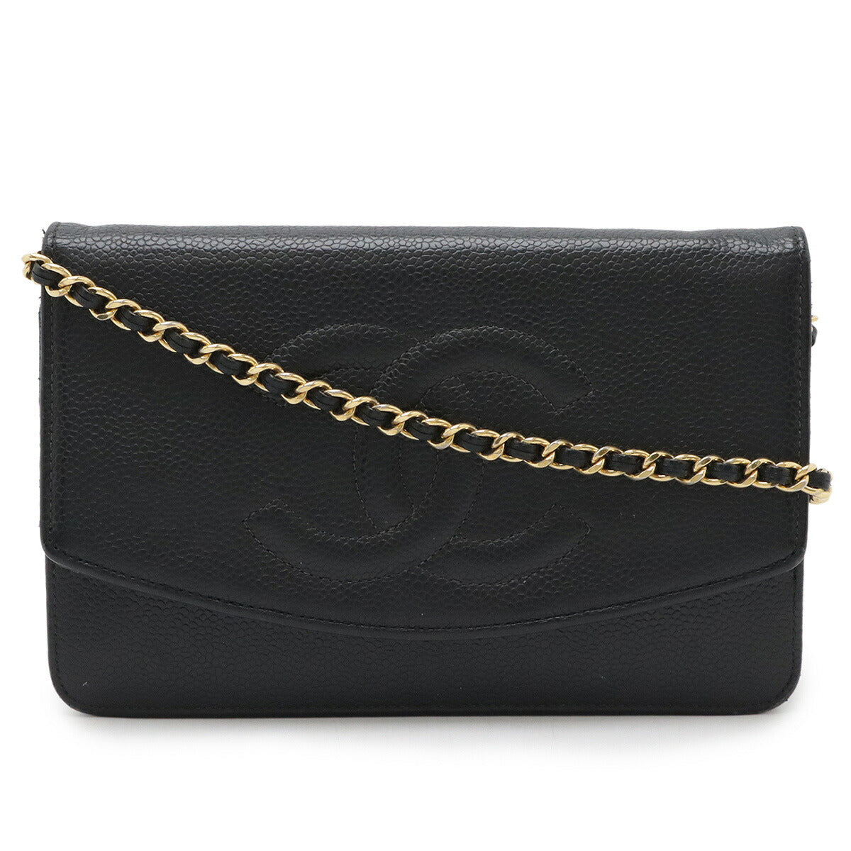 Chanel Coco Mark Caviar Leather Shoulder Bag