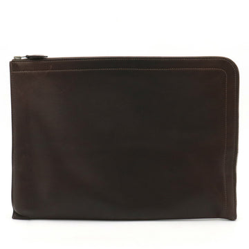 Hermes Zip Computer Leather Clutch Bag