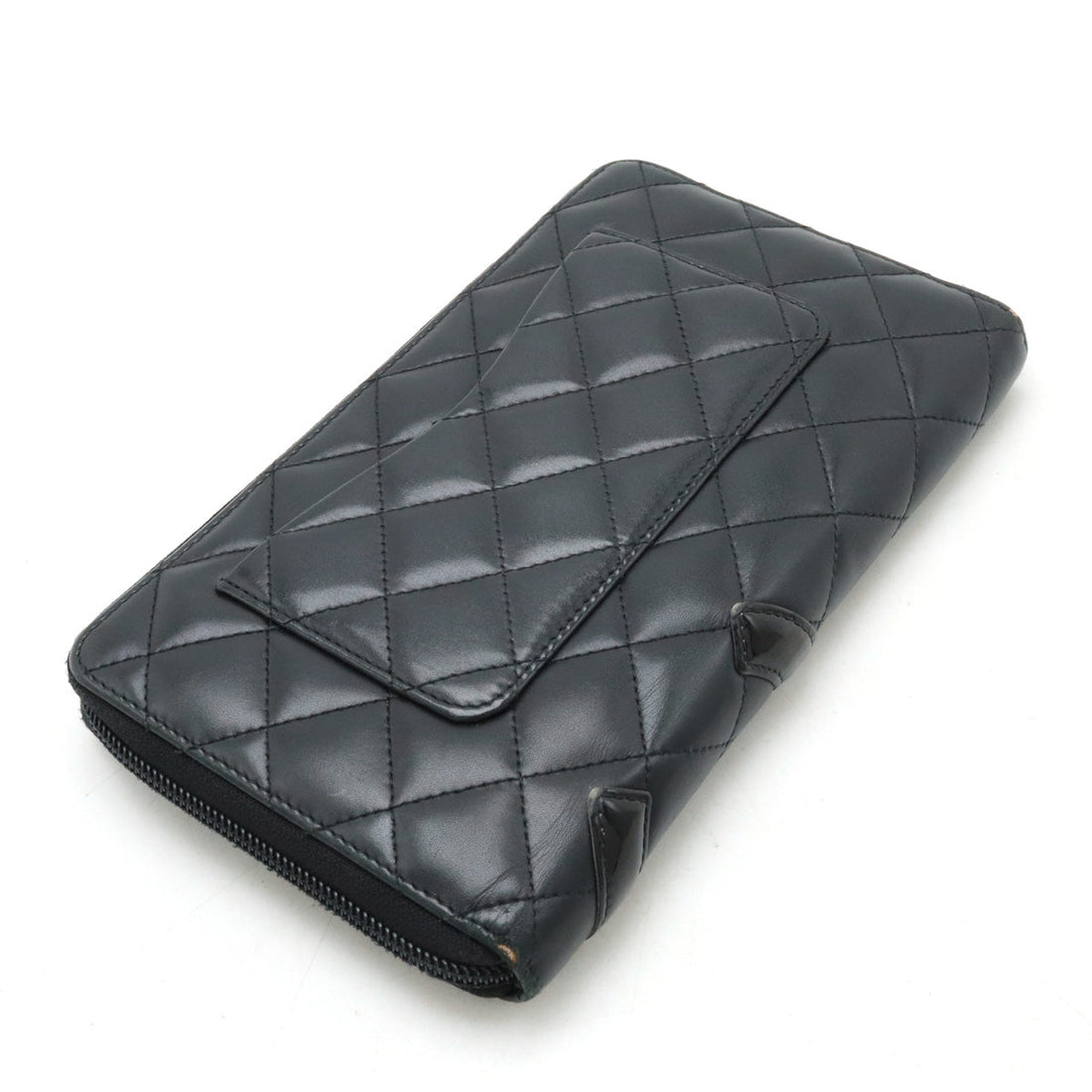 Chanel Cambon Line Leather Enamel Wallet in New Condition