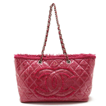 Chanel Patent Coco Mark 2way Tote Bag A47155 Pink
