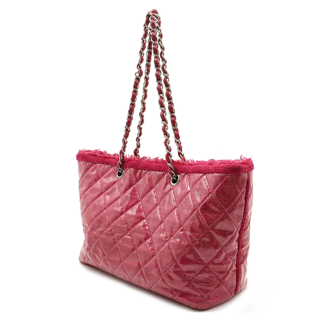 Chanel Patent Coco Mark 2way Tote Bag A47155 Pink