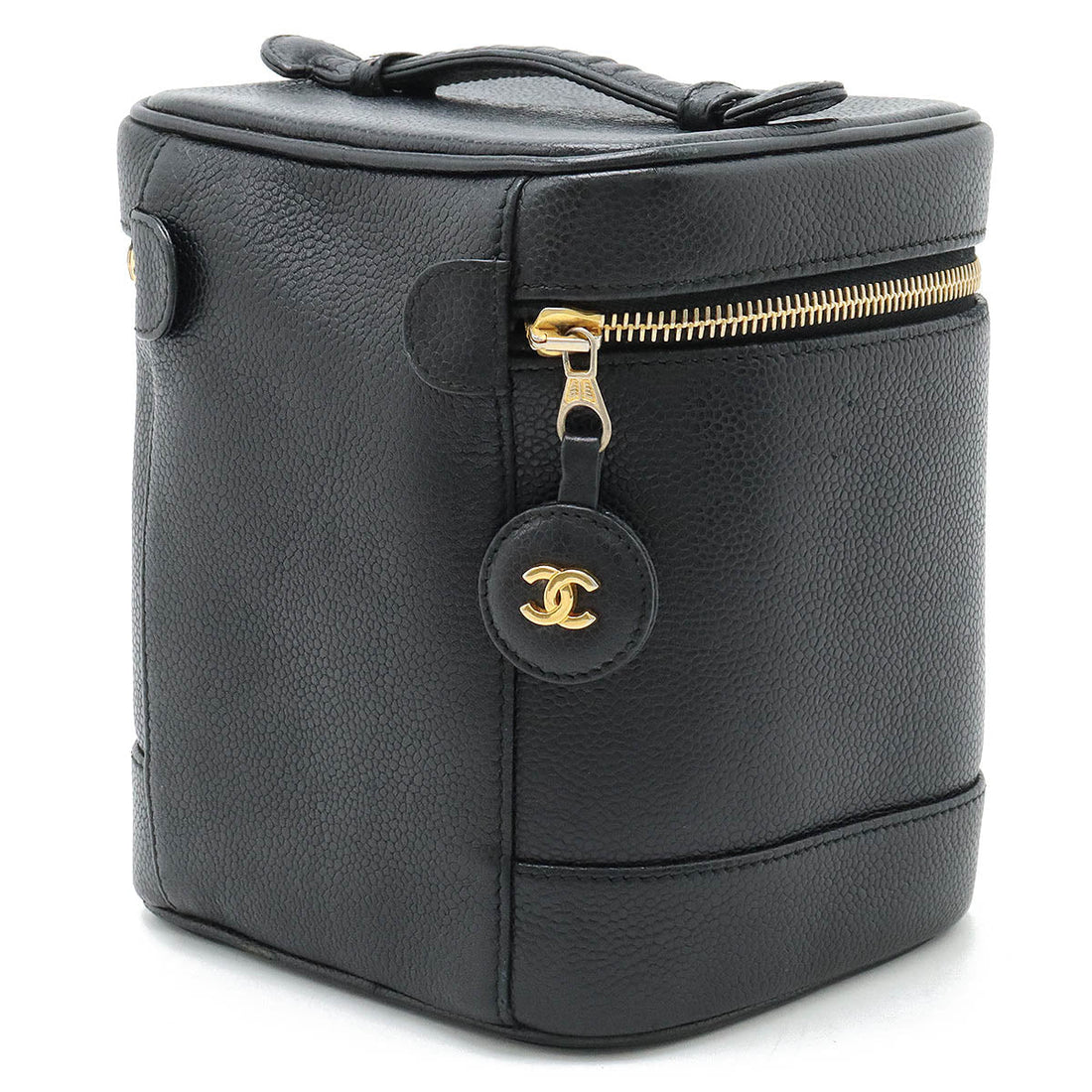Chanel Caviar Vanity Bag Black Leather