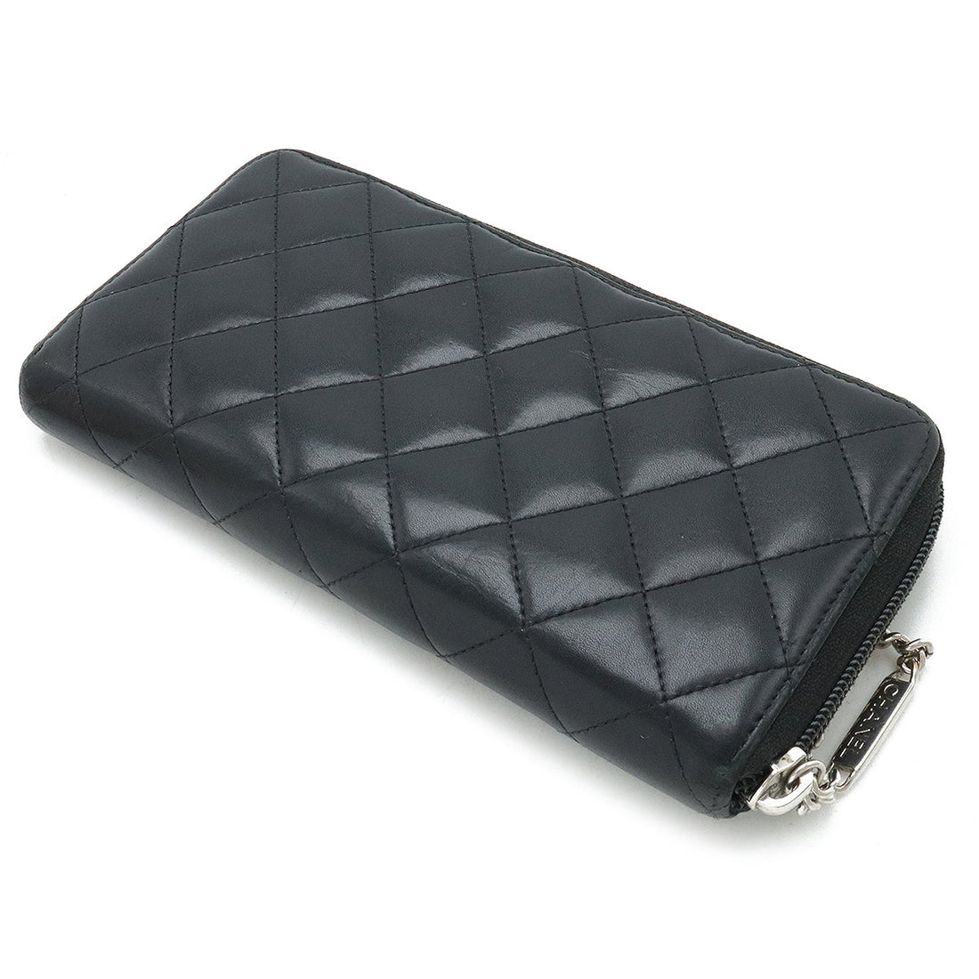 Chanel Cambon Line Coco Mark Long Wallet Black Pink