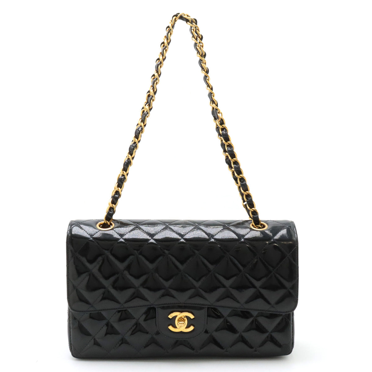 Chanel Patent Leather Matelasse 25 2way Shoulder Bag