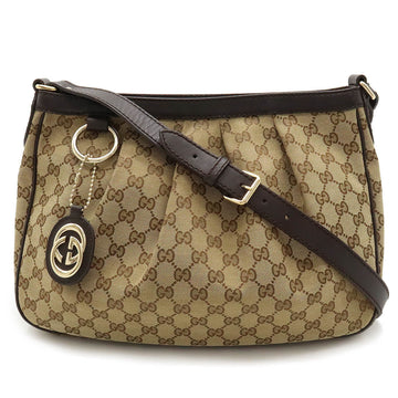 Gucci GG Canvas Sukey Shoulder Bag Leather 296834
