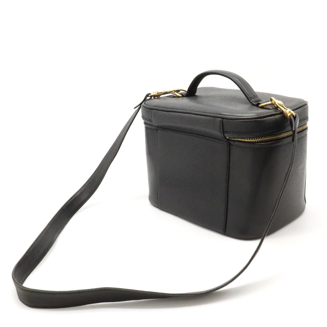 Chanel Caviar Skin Coco Mark 2way Vanity Bag A06329