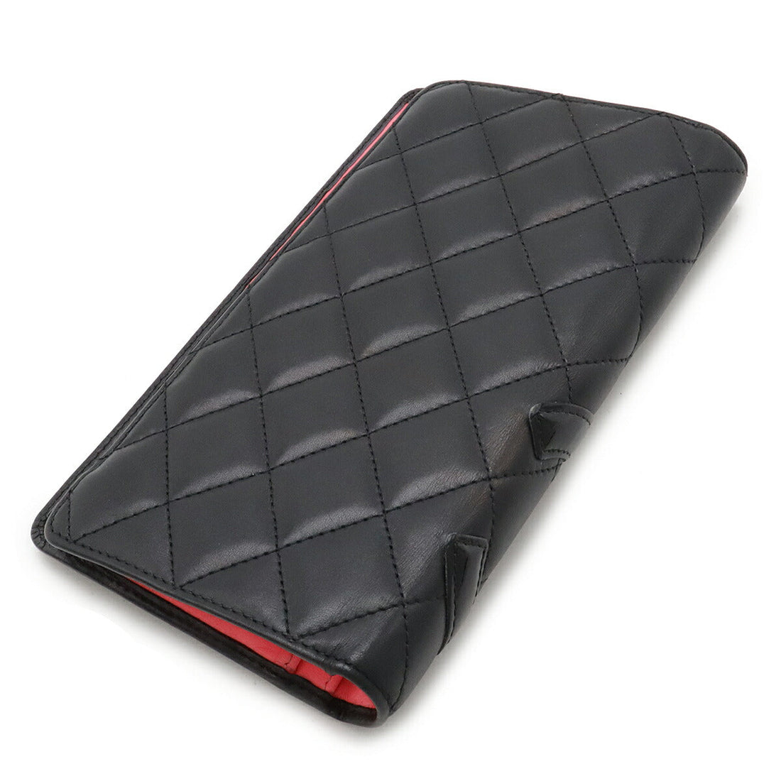 Chanel Cambon Line Soft Calfskin & Patent Long Wallet A26717