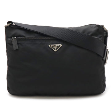 Prada Nylon Leather Logo Shoulder Bag