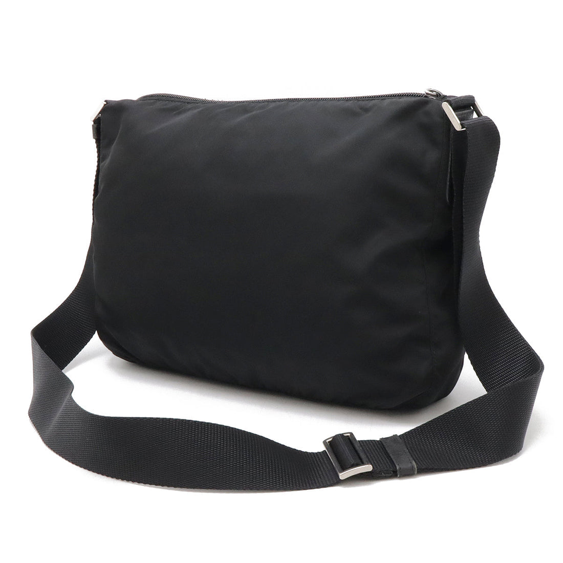 Prada Nylon Leather Logo Shoulder Bag