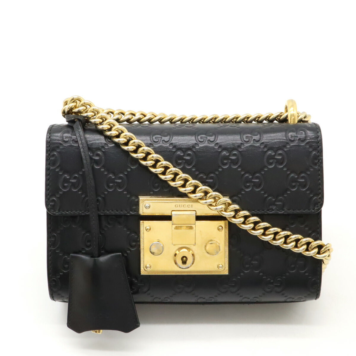 Gucci Guccissima Padlock Small Shoulder Bag Leather 409487