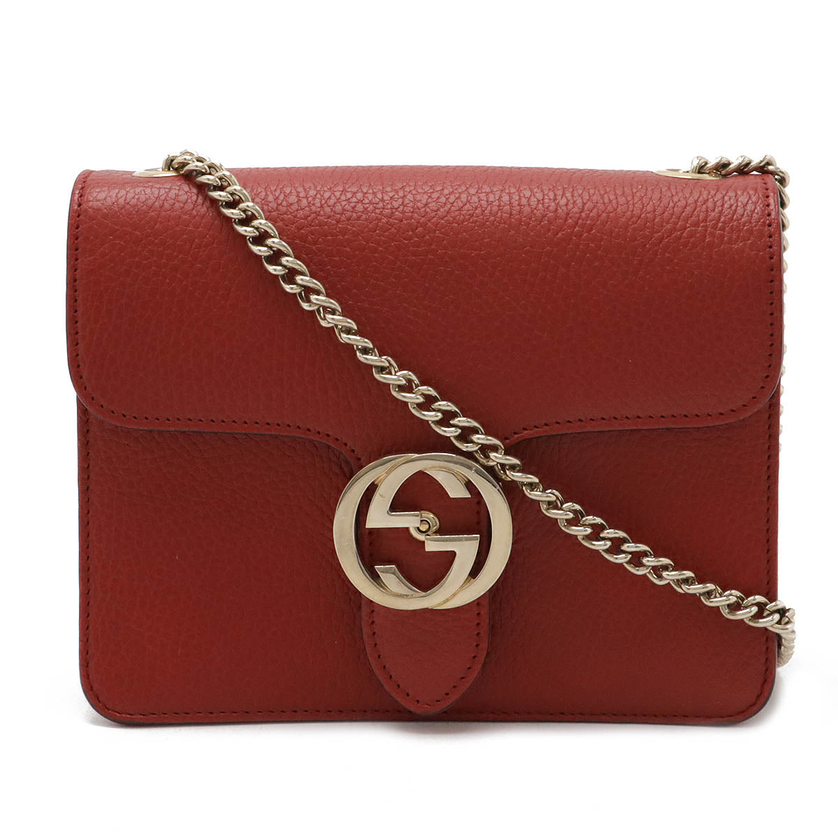 Gucci Leather Interlocking G Chain Shoulder Bag 510304