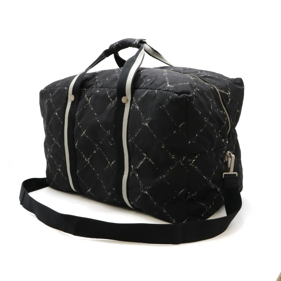 Chanel Nylon Travel Line 2way Boston Bag Black/Red