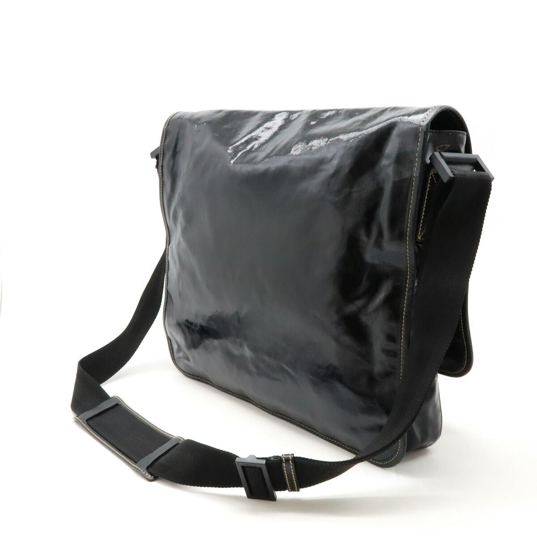 Gucci Coated Canvas Crest Emblem Shoulder Bag 181094