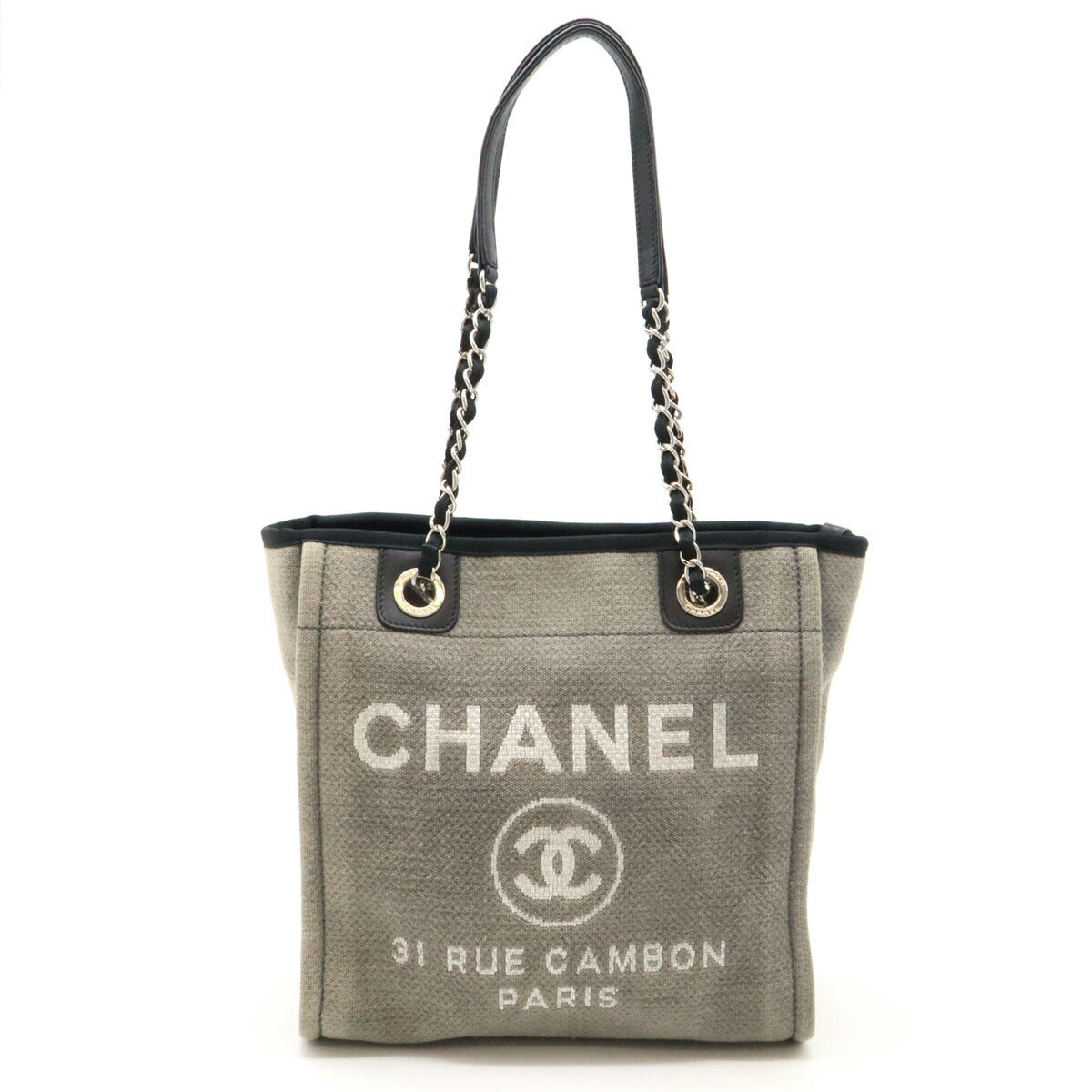 Chanel Canvas/Leather Deauville 2way Tote Bag A66939