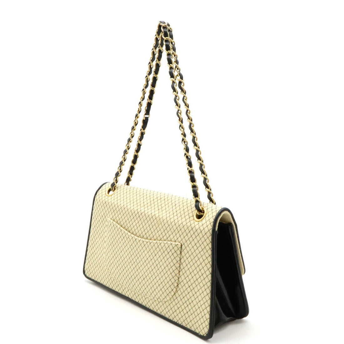 Chanel Cotton Jersey/Enamel Micro Quilting Coco Mark Chain Shoulder Bag Shoulder Bag