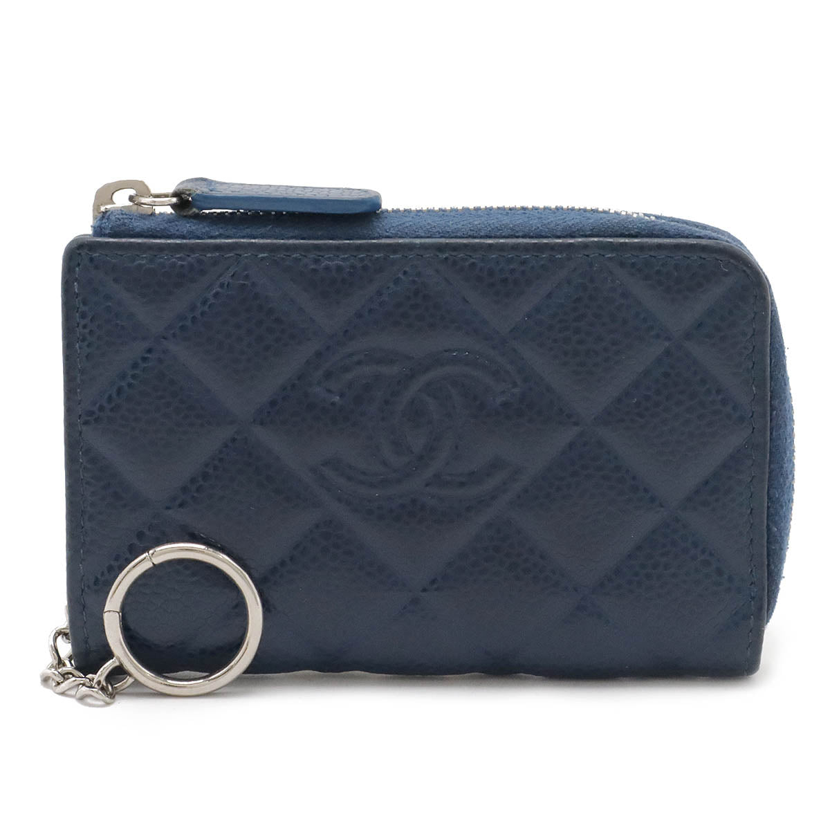 Chanel Caviar Skin Coin Case Blue