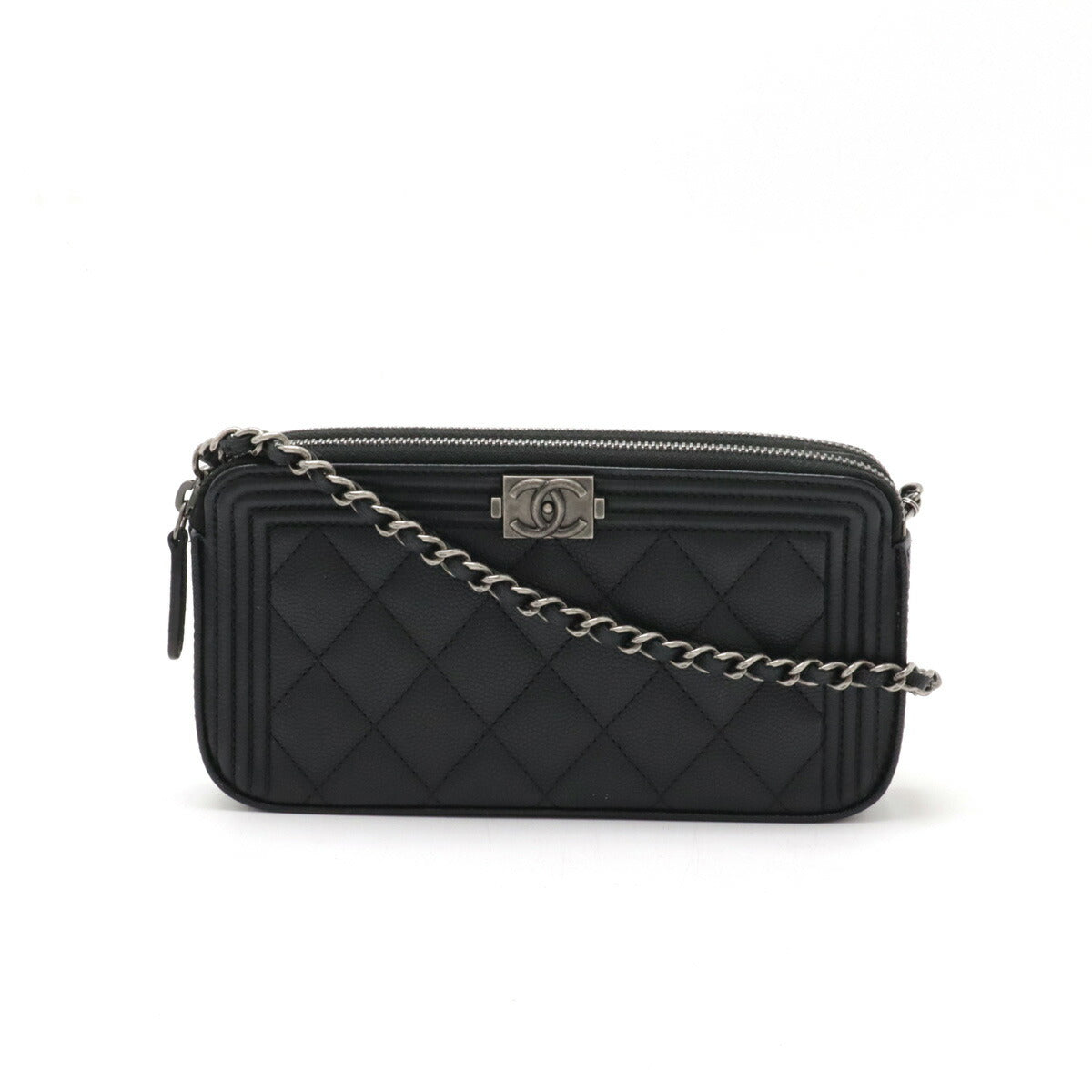 Chanel Caviar Skin Boy Chanel Chain Wallet 2way Bag A84069