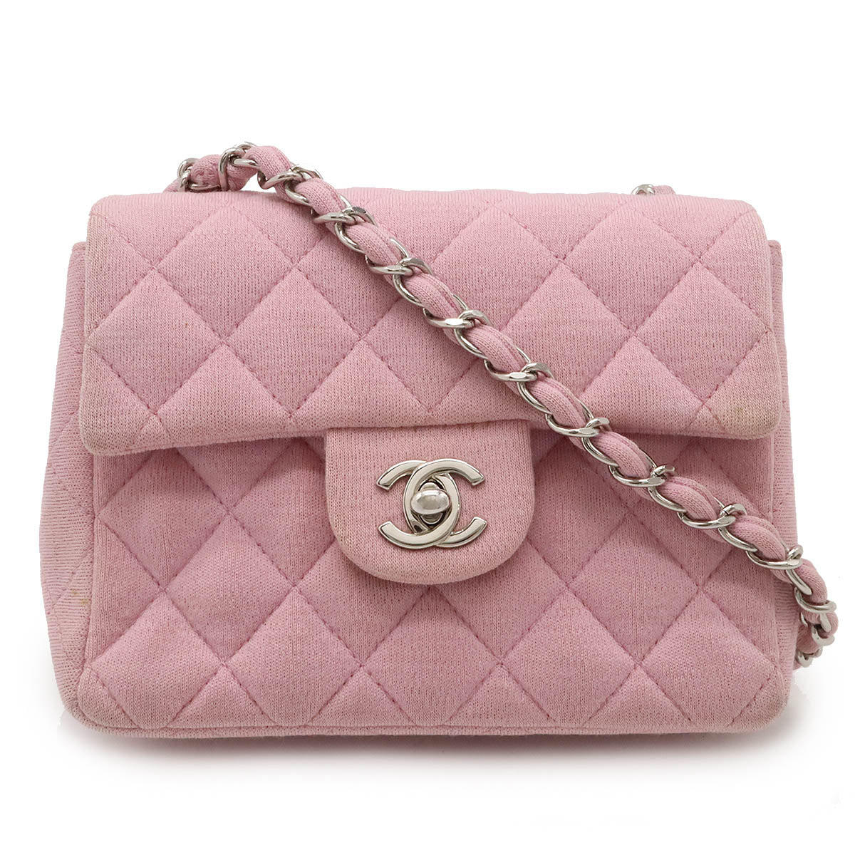 Chanel Cotton Jersey Mini Matelassé Shoulder Bag A01115