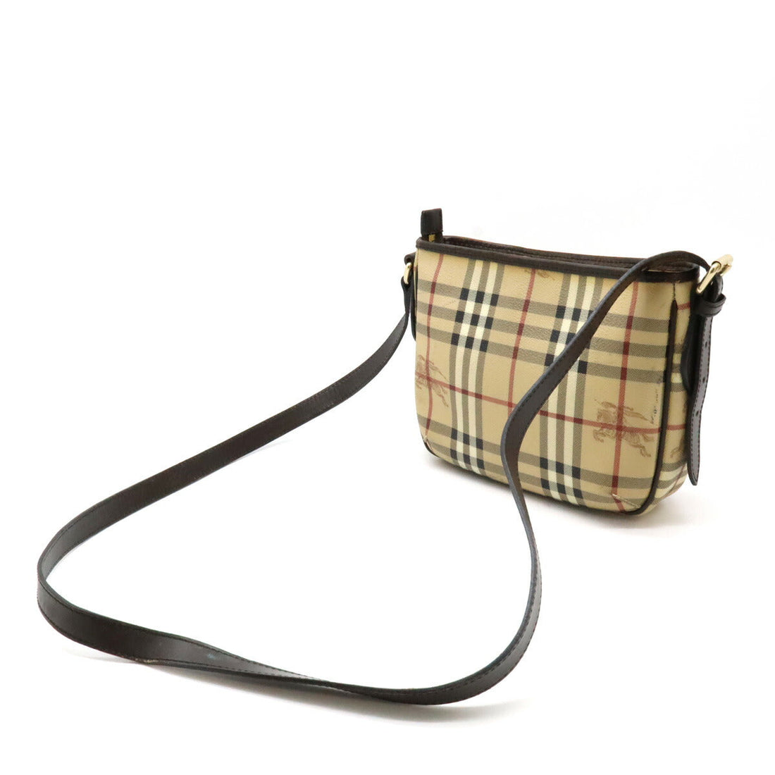 Burberry PVC Leather Shadow Horse Nova Check Shoulder Bag