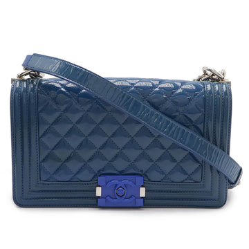 Chanel Boy Matelasse Chain Bag Patent Leather
