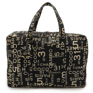 Chanel Canvas Logo Boston Tote Bag
