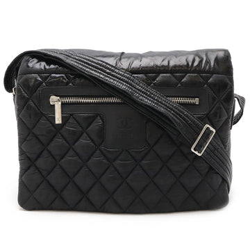 Chanel Nylon/Leather Cocoon Shoulder Bag Black