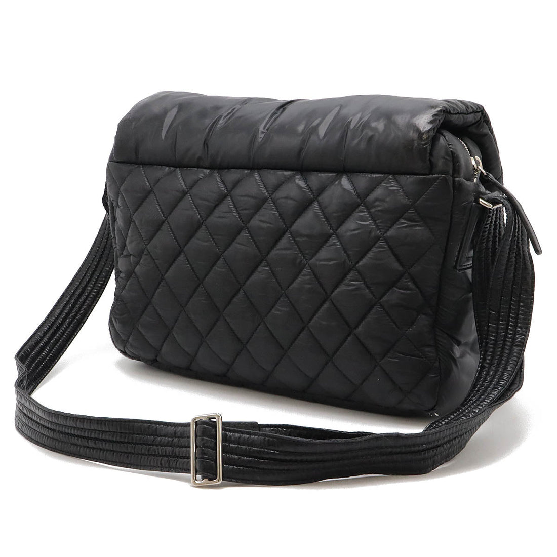 Chanel Nylon/Leather Cocoon Shoulder Bag Black