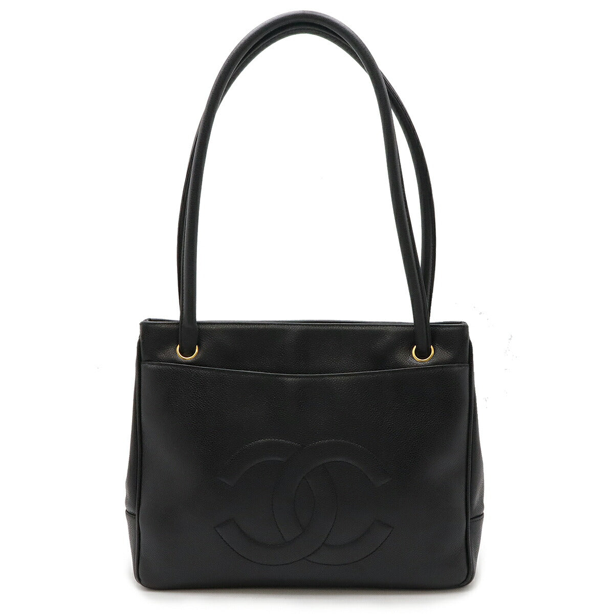 Chanel Caviar Skin Coco Mark 2way Tote Bag