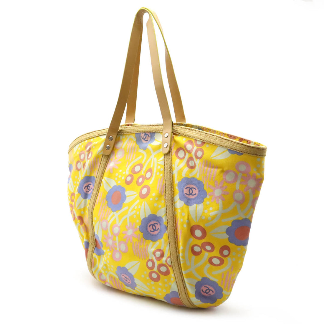 Chanel Canvas Leather High Summer 2way Tote Bag