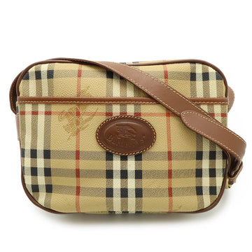 Burberry PVC Leather Check Shoulder Bag
