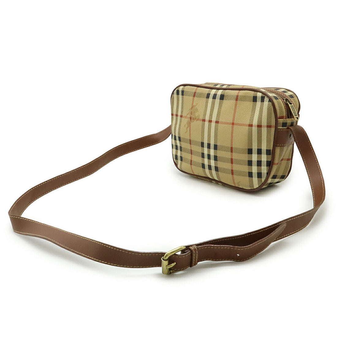Burberry PVC Leather Check Shoulder Bag
