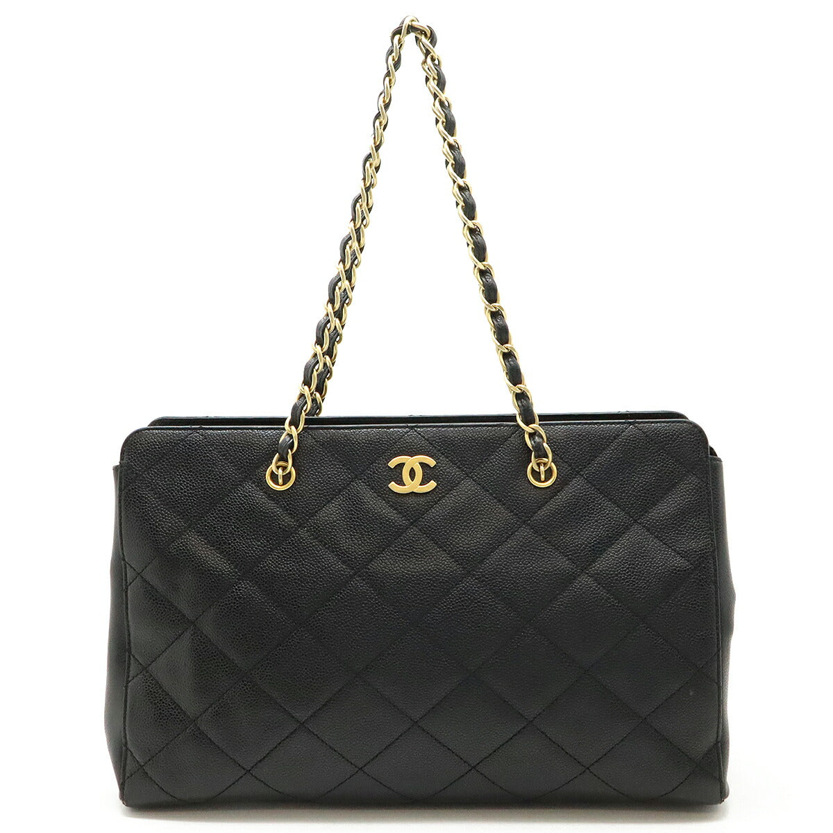Chanel Caviar Skin Matelasse Coco Mark 2way Tote Bag