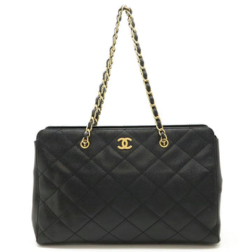Chanel Caviar Skin Matelasse Coco Mark 2way Tote Bag