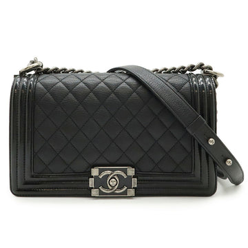 Chanel Boy Chanel Patent Leather Shoulder Bag