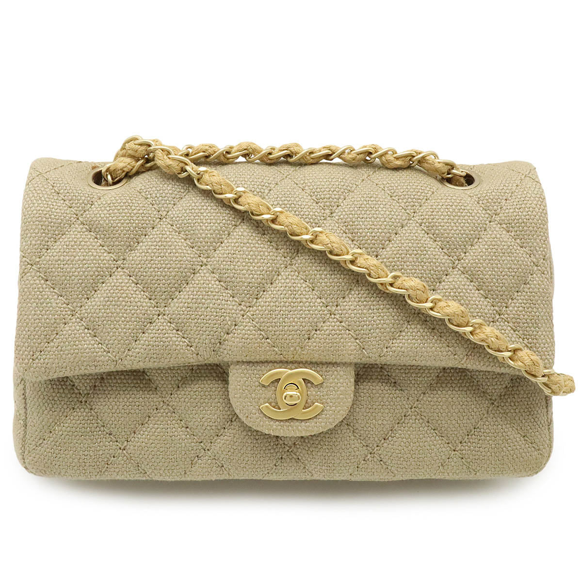 Chanel Matelasse Linen Shoulder Bag