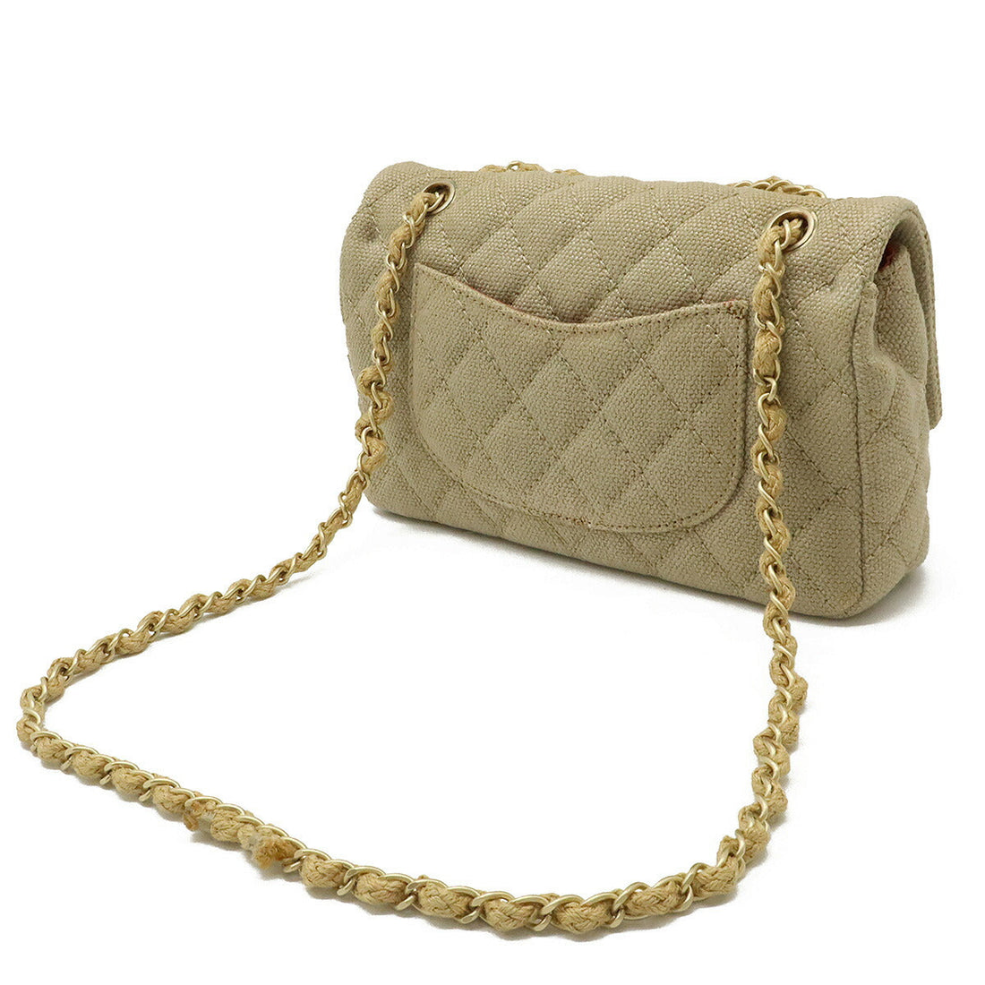 Chanel Matelasse Linen Shoulder Bag