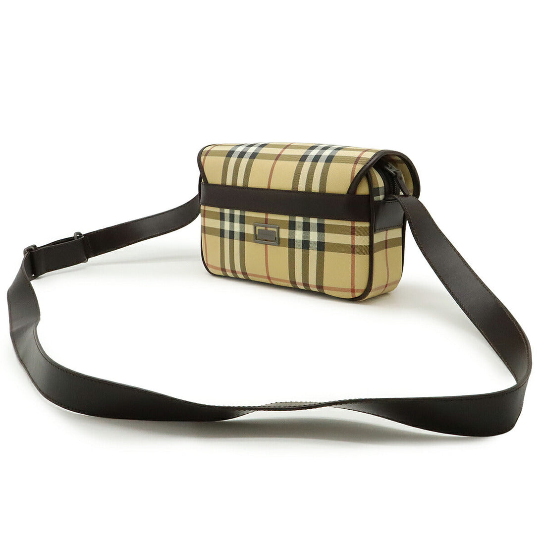 Burberry Nova Check PVC Leather Shoulder Bag