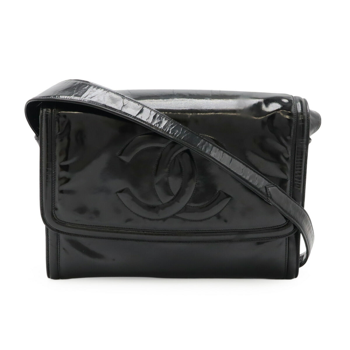 Chanel Coco Mark Patent Leather Shoulder Bag