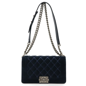 Chanel Boy Chanel Velour Shoulder Bag