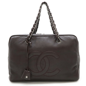 Chanel Luxury Line Coco Mark Leather Shoulder Bag
