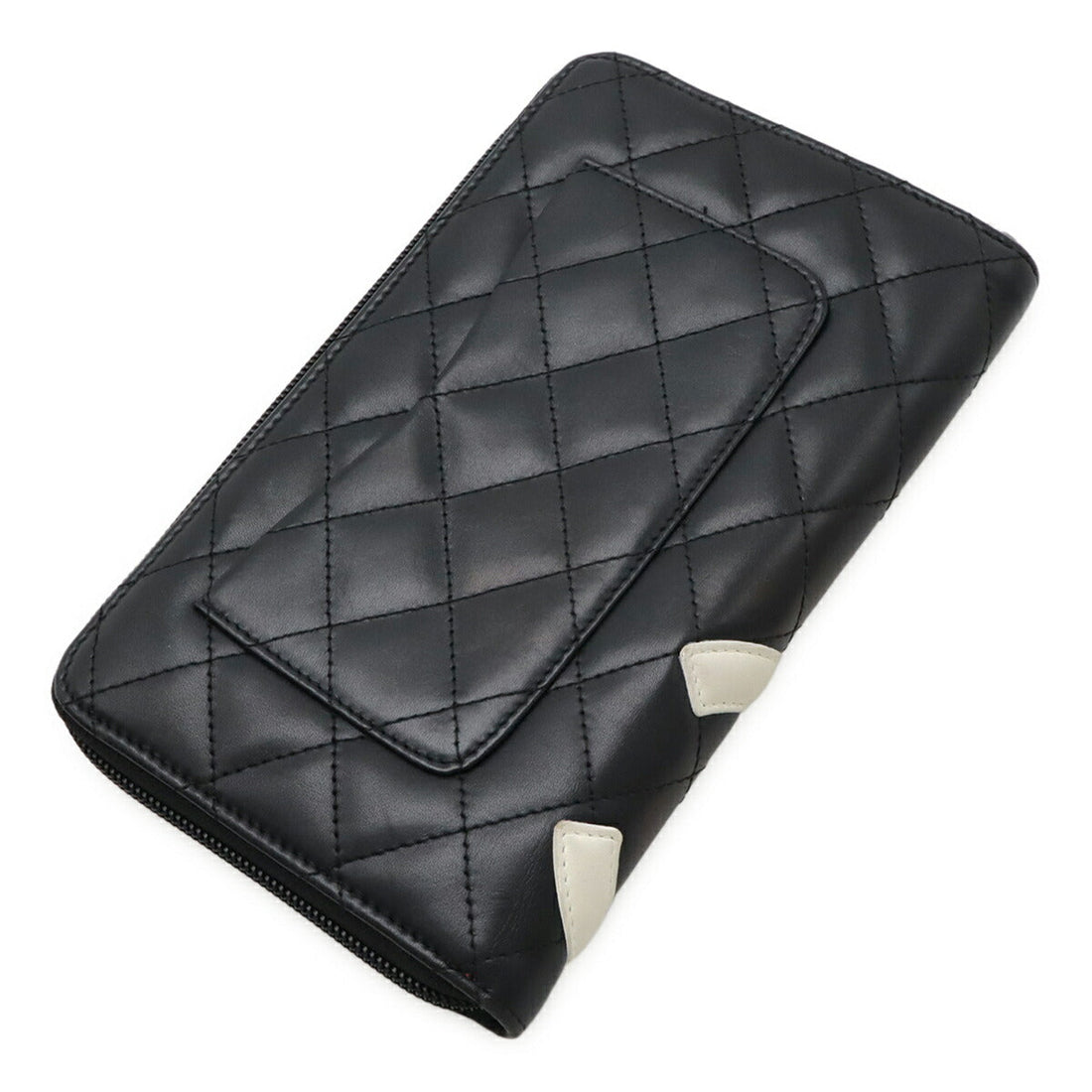 Chanel Cambon Line Organizer Long Wallet Leather