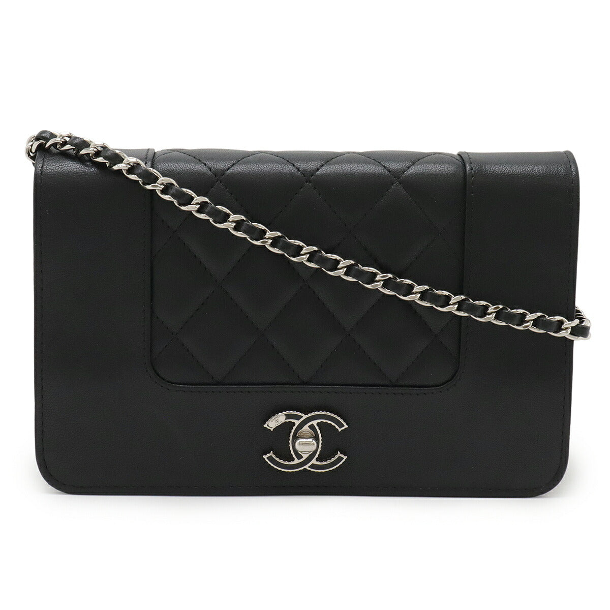 Chanel Mademoiselle Calfskin Chain Wallet Shoulder Bag