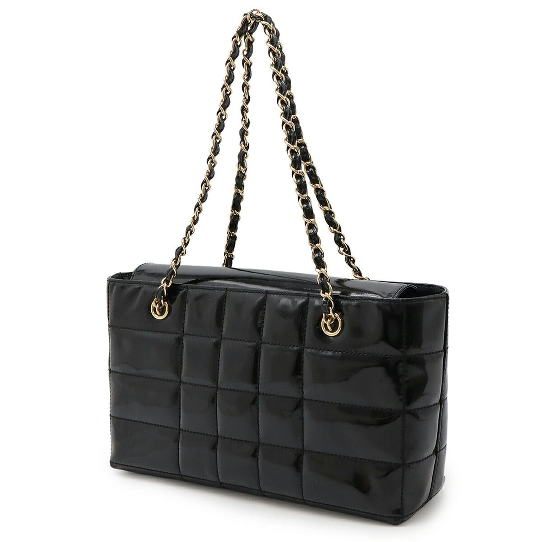 Chanel Choco Bar Patent Leather Shoulder Bag