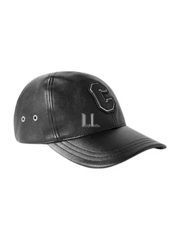 CELINE Casquette College Agneau Grained Ball Cap Black