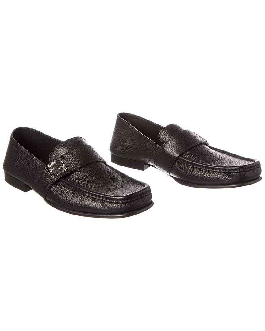 Fendi Ff Leather Loafer