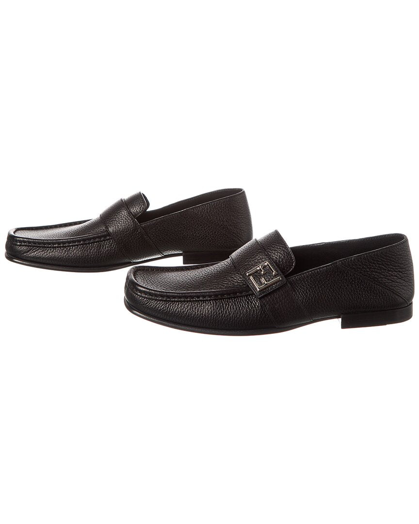 Fendi Ff Leather Loafer