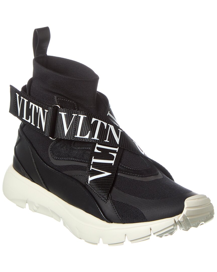 Valentino Knit & Leather Sneaker