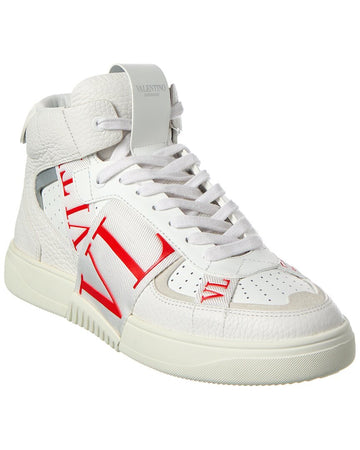 Valentino Vltn Leather High-Top Sneaker