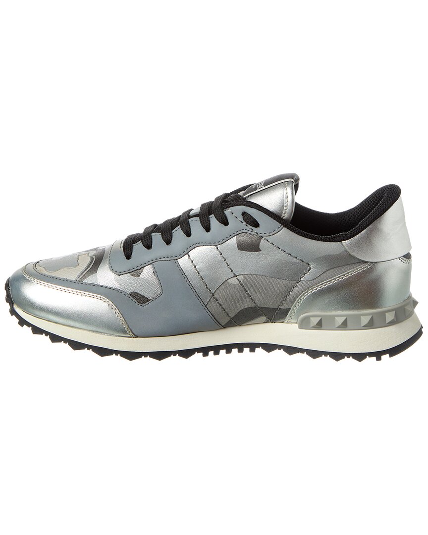 Valentino Camo Canvas & Leather Sneaker